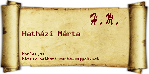 Hatházi Márta névjegykártya